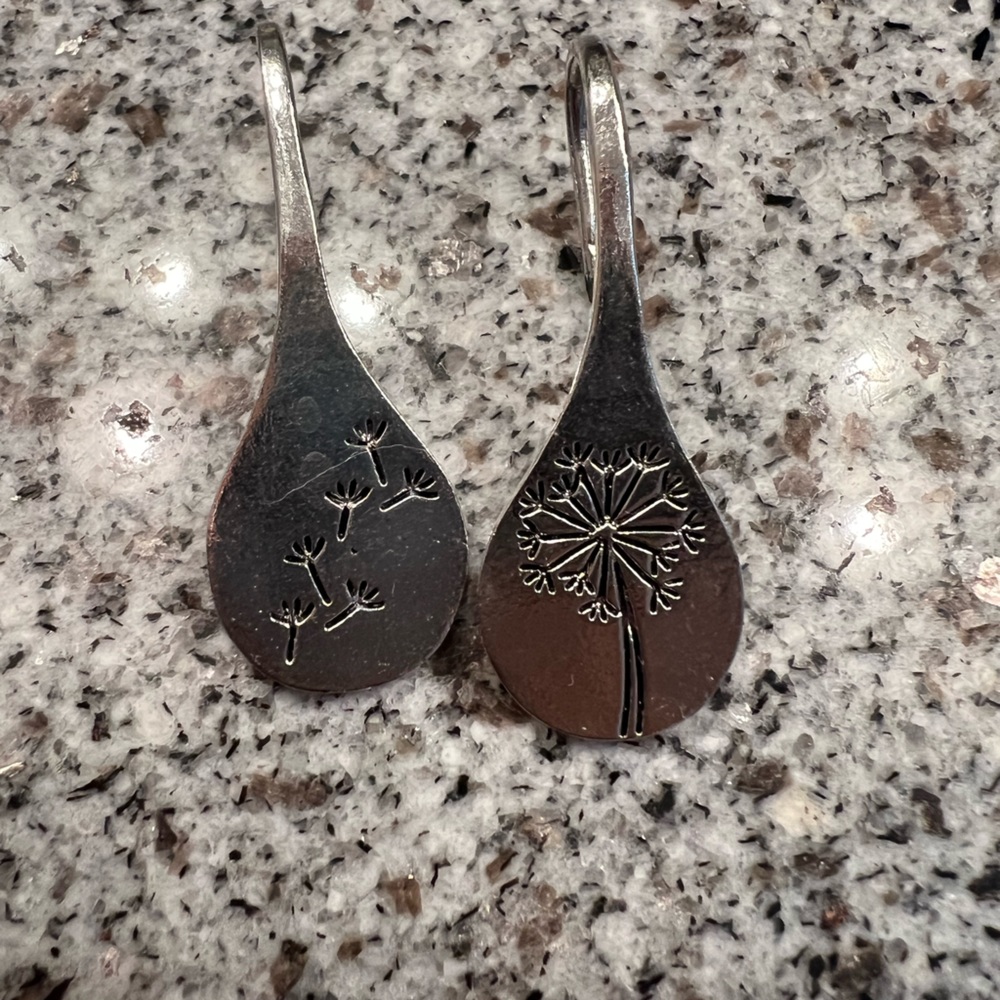 Silver teardrop earrings